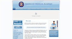 Desktop Screenshot of americanmedicalacademy.org