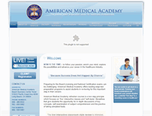 Tablet Screenshot of americanmedicalacademy.org